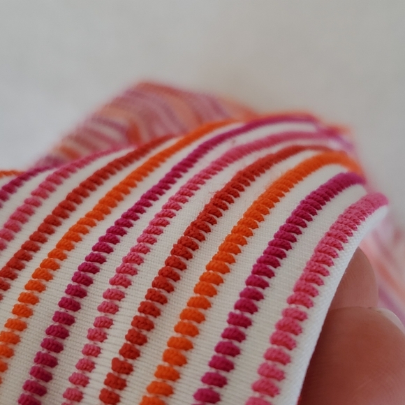 Onia Swim Pink Orange Red White Stripe Cheeky Bikini Bottoms Sz Small - Picture 8 of 10